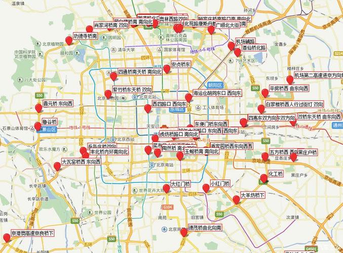 北京拍没办进京证违章的摄像探头分布图,在网上找了好久.